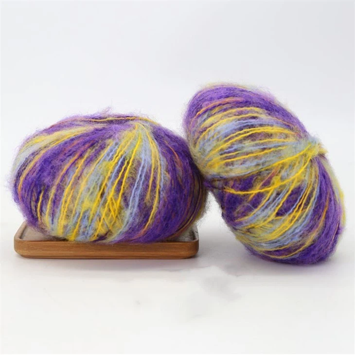 multi color mohair yarn